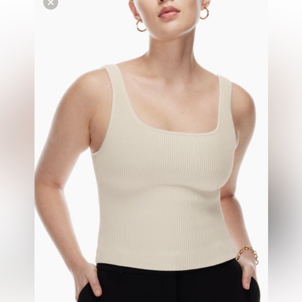 Babaton sculpt knit squareneck tank size medium